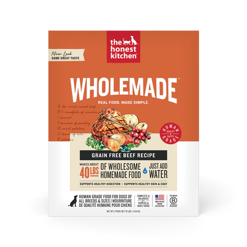 The Honest Kitchen - Wholemade Grain-Free Dehydrated Beef - Dehydrated Dog Food - Various Sizes