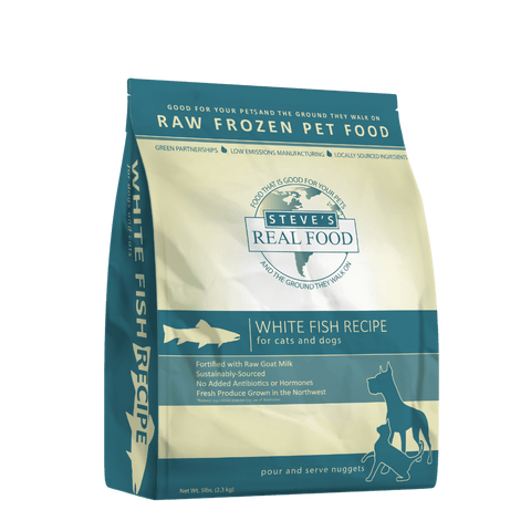 Steve's Real Food - White Fish Nuggets - Raw Dog Food - 5 lb (Local Delivery Only)