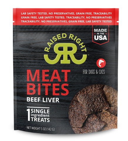 Raised Right - Meat Bites Beef Liver Treat