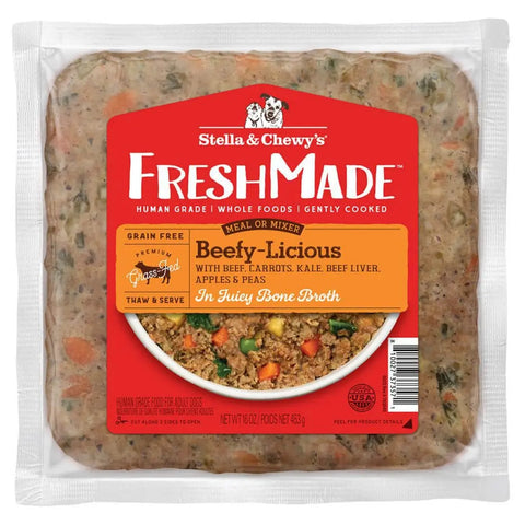Stella & Chewy's - Freshmade Beefy-Licious - Gently Cooked Dog Food - 16oz (Local Delivery Only)