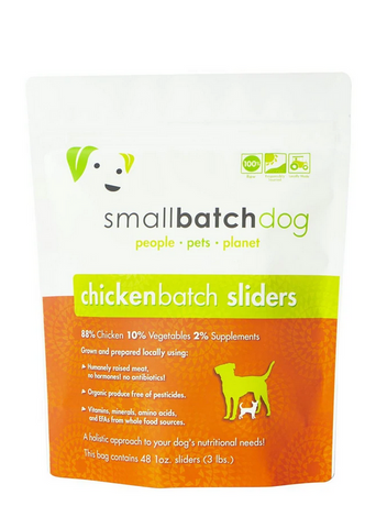 Small Batch - Chicken Batch Sliders - Raw Dog Food - 3 lb (Local Delivery Only)