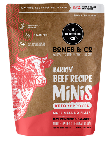 Bones & Co - Barkin' Beef - Raw Dog Food - Various Sizes (Local Delivery Only)