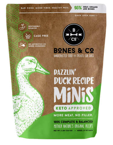 Bones & Co - Dazzlin' Duck Keto Formula - Raw Dog Food - Various Sizes (Local Delivery Only)